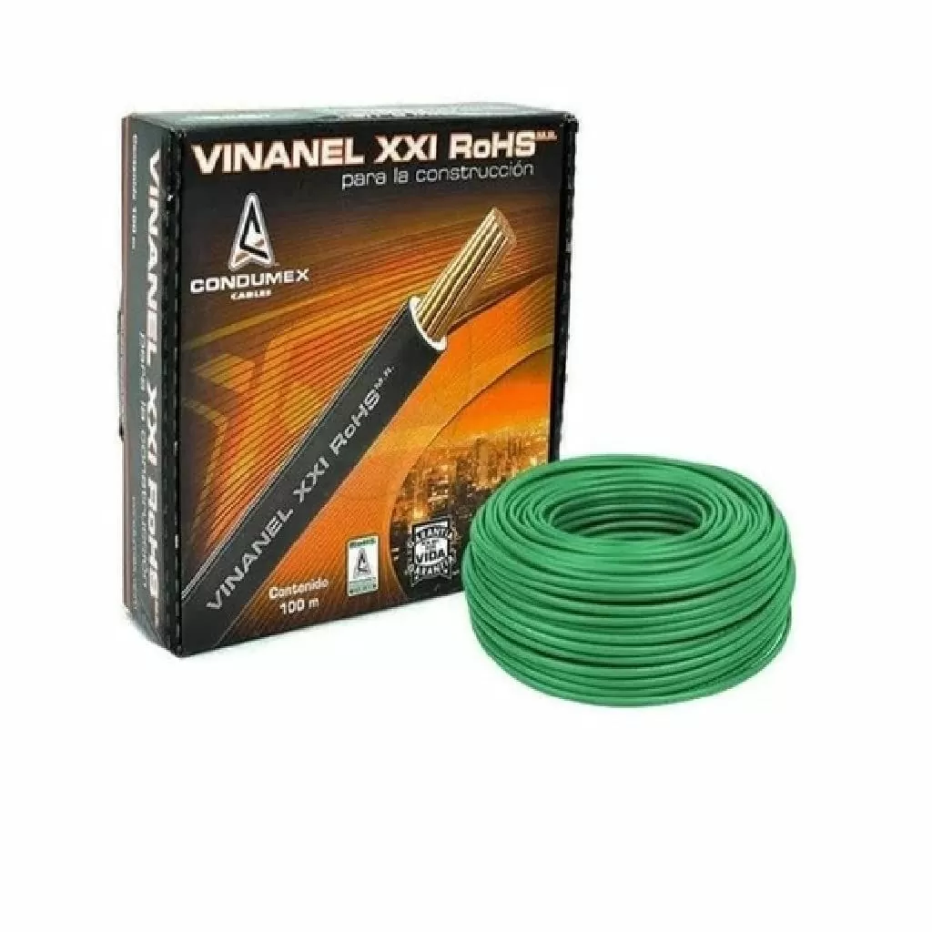 Cable THWLS Vinanel XXI Condumex 8AWG Verde